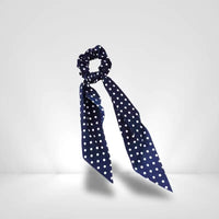 Chouchou Foulard Bleu à Pois