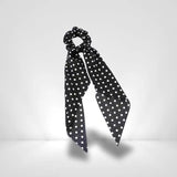 Chouchou Foulard Noir à Pois