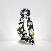 Chouchou Foulard Noir Floral