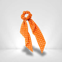 Chouchou Foulard Orange à Pois