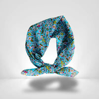 Foulard 60x60 Coton Bleu