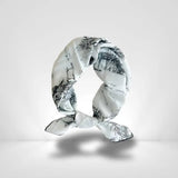 Foulard 60x60 Coton Noir Et Blanc