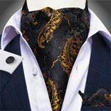 Foulard Ascot Homme Noir Dorée