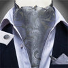 Foulard Ascot Soie Gris