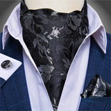 Foulard Ascot Soie Noir