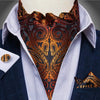 Foulard Ascot Soie Orange Dorée