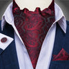 Foulard Ascot Soie Rouge Bordeaux