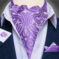 Foulard Ascot Soie Violet Clair