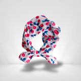 Foulard Cheveux Coton Motif Cerise