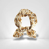 Foulard Coton Beige Imprimé