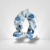 Foulard Coton Bleu Et Blanc