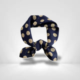 Foulard Coton Femme à Pois Bleu