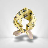 Foulard Coton Jaune Pastel