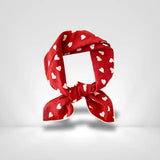 Foulard Coton Rouge Avec Cœur