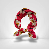 Foulard Coton Rouge Fleuri