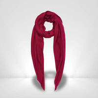 Foulard en Laine Rouge Bordeaux