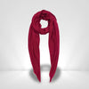 Foulard en Laine Rouge Bordeaux