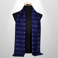 Foulard en Soie Bleu Homme