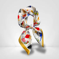 Foulard en Soie Femme Motifs Chats