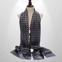 Foulard en Soie Homme Gris Argenté