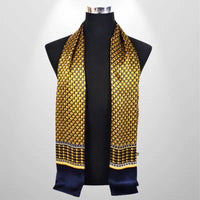 Foulard en Soie Homme Jaune Or