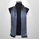 Foulard en Soie Homme Noir et Bleu