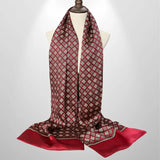 Foulard en Soie Homme Rouge Bordeaux