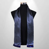 Foulard Homme Soie Bleu Blanc