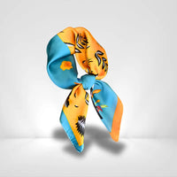 Foulard Jaune Moutarde Et Bleu