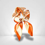 Foulard Orange Et Blanc