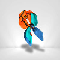 Foulard Orange Et Bleu