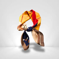 Foulard Orange Et Marron