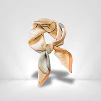 Foulard Soie Beige Femme