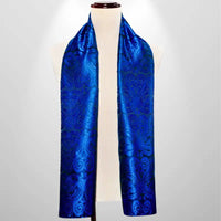 Foulard Soie Homme Bleu Électrique