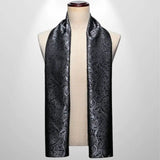 Foulard Soie Homme Gris Foncé