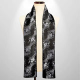 Foulard Soie Homme Noir et Blanc