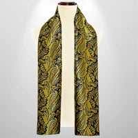 Foulard Soie Homme Noir et Jaunes Baroque