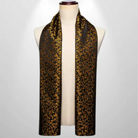 Foulard Soie Homme Noir et Or