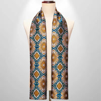 Foulard Soie Homme Bleu et Or