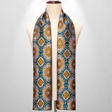 Foulard Soie Homme Bleu et Or