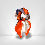 Foulard Soie Orange Clair