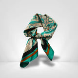 Foulard Vert Motifs