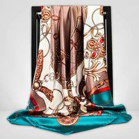 Grand Foulard Carré en Satin