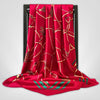 Grand Foulard Carré Femme Rouge