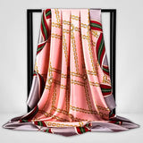 Grand Foulard Carre Rose