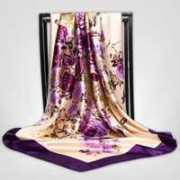 Grand Foulard Carre Violet