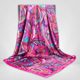 Grand Foulard Carre Violet Clair