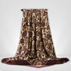 Grand Foulard en Soie Marron