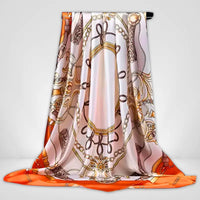 Grand Foulard en Soie Orange