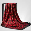 Grand Foulard Noir Et Rouge